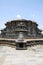 View of stellate, star Shape, form of shrine outer wall at the Chennakeshava temple. Belur, Karnataka. View from West.