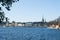 View of Stockholm Central from the waterfront. Explore Europe. Old town.