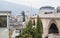 View of Stone Bridge and Skopje downtown