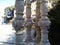 View of stone colonnade in the garden,  Karlovy Vary, Czech Republic