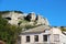 View of the Stone Sphinxes above roof.