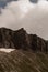 View on stony hills in mountains in Alps