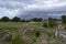 The view of Storm clouds from the ruins of Troy