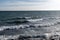 View of a stormy seascape of waves and the Black Sea