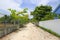 View of a streest on a local island, Maldives, Dhangethi.