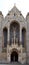 view of the street entrance to the leeds catholic cathedral of saint annes in leeds city centre, west yorkshire