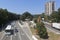 View of street of Lenin and filling stations Norci-trans in the resort settlement Adler, Sochi