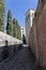 View of a street of the majestic and impressive monumental town of Trujillo, Extremadura, Spain