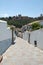 View of the streets and old buildings of Granada Andalusia (Spain). The Alhambra from the Albaicin (Albayzin)