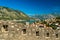 View of the stunning city walls of Kotor, Montenegro