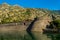 View of the stunning city walls of Kotor, Montenegro