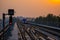 A view of Subway train of Kolkata East West Metro system at Salt Lake Sector V, Bidhannagar