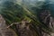 View of the Sulak from the village of Dubki from a height of 900 meters above sea level. Sulak Canyon, Dagestan