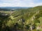 View from Sulov rocks, nature reserve in Slovakia on Jablonove village