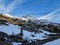 View of the Sulzfluh mountain. Spring Skitour in St. Antonien. View towards Partnun Graubunden. Mountaineering Ratikon