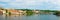 View on summer Prague above River Vltava