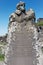 View of the summit of Puy de Dome, Auvergne, France. Statue of Eugene Renaux