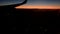 View of a sunrise during the flight of a commercial aircraft