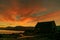 View of the sunrise at good Shepherd chapel lake tekapo