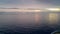 View of sunrise over Brabant Island, seen from a cruise ship, Antarctica.