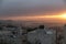 View of sunrise over the new part of Bethlehem