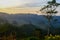 view of sunrise and Scenic spot in Khao Thalu at Doi Tapang viewpoint , Chomphon , thailand