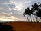 View of sunset from horizon at Calido beach Kalutara ,Sri lanka