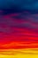 View of sunset in the sky with cirrus clouds