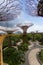 View from the Supertree Grove from the skyway at Gardens by the Bay, Singapore