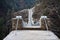 View from the suspension bridge over Dudh Koshi River on route to Namche Bazar, Khumjung, Solu Khumbu, Nepal.