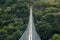 VIEW OF SUSPENSION BRIDGE OVER TREES IN ORIBI GORGE