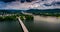 View of the Susquehanna River and town of Northumberland, PA