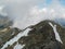 View from Svinica peak to Zawrat in High Tatras in Poland