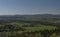 View from Svobodna hill in spring day with fields and meadows