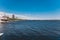 View of the Swan River and coastline from the Riverside Boulevard in Perth CBD