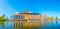 View of the Swan theatre hosting the Royal Shakespeare Company in Stratford upon Avon, England