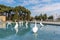 View of swans fountains in the National Seaside Park