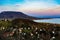 View from Szigliget at the Lake Balaton and the Badacsony hill Balaton highlands winter landscape