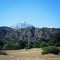 View on Tahtali Dagi mountain. Lycian Way. Aged.