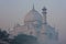 View of Taj Mahal in early morning fog, Agra, Uttar Pradesh, Ind