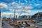 view take from a ship of santos harbour in brasil