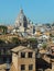 View taken from the top of the Spanish Steps in Rome towards the Basilica of St. Ambrose