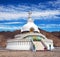 View of Tall Shanti stupa with beautiful sky, Leh, India