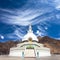 View of Tall Shanti stupa with beautiful sky, Leh, India