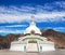 View of Tall Shanti stupa with beautiful sky, Leh, India