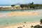 View of Tallebudgera Beach and creek on the Gold Coast of Queens