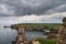 View from Tantallon Castle across Oxroad Bay in Scotland