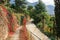 View of the Tappeiner path in autumn. Merano, Italy