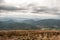 View from Tarnica hill in autumn Biesczady mountains in Poland