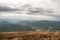 View from Tarnica hill in autumn Bieszczady mountains in Poland